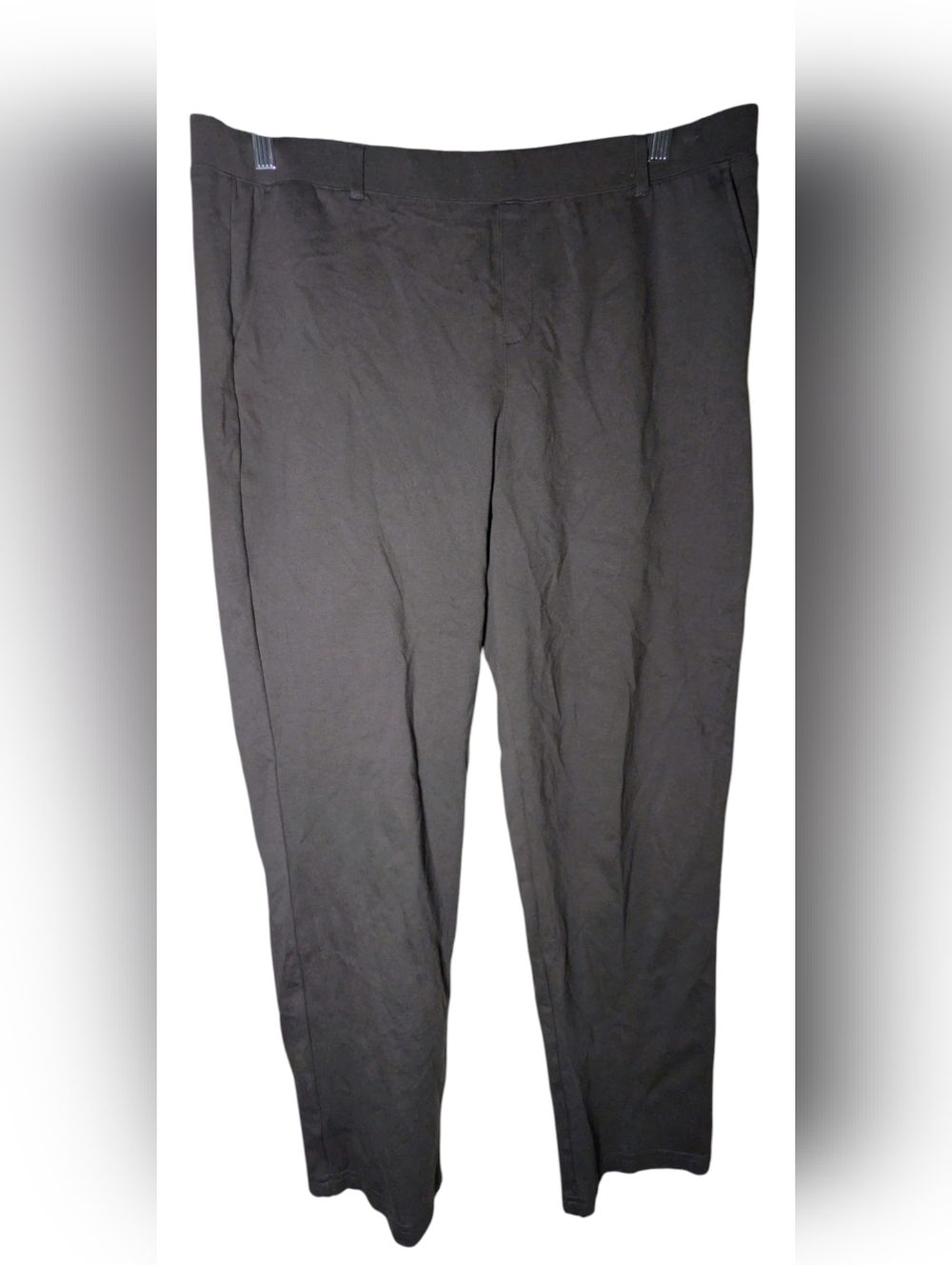 Mary Crafts Grey Stretch Ponté Knit Dress Pants Sz 18